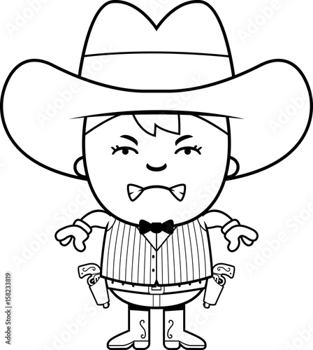 Angry Cartoon Little Gunfighter