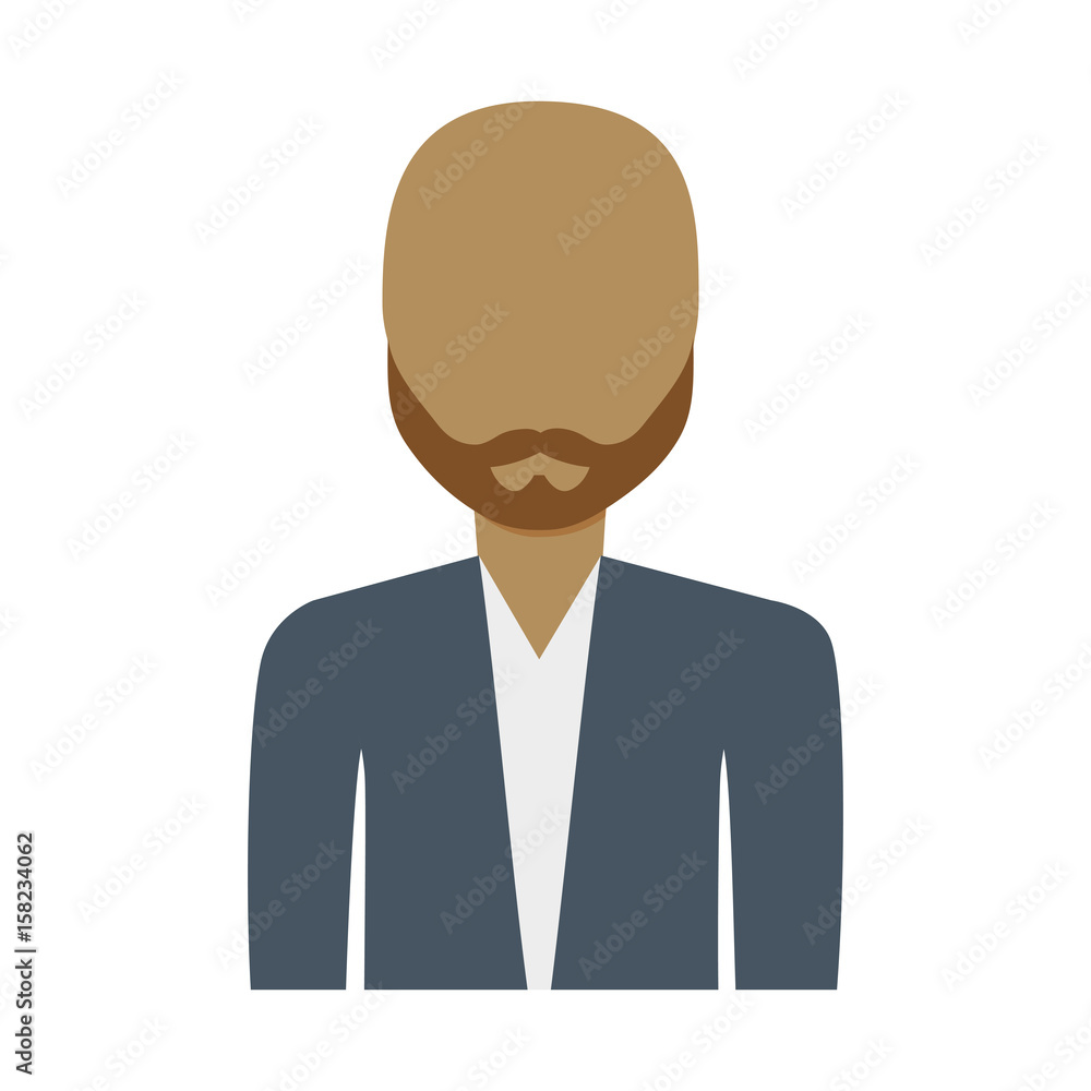 avatar man with elegant clothes icon over white background. vector illustration