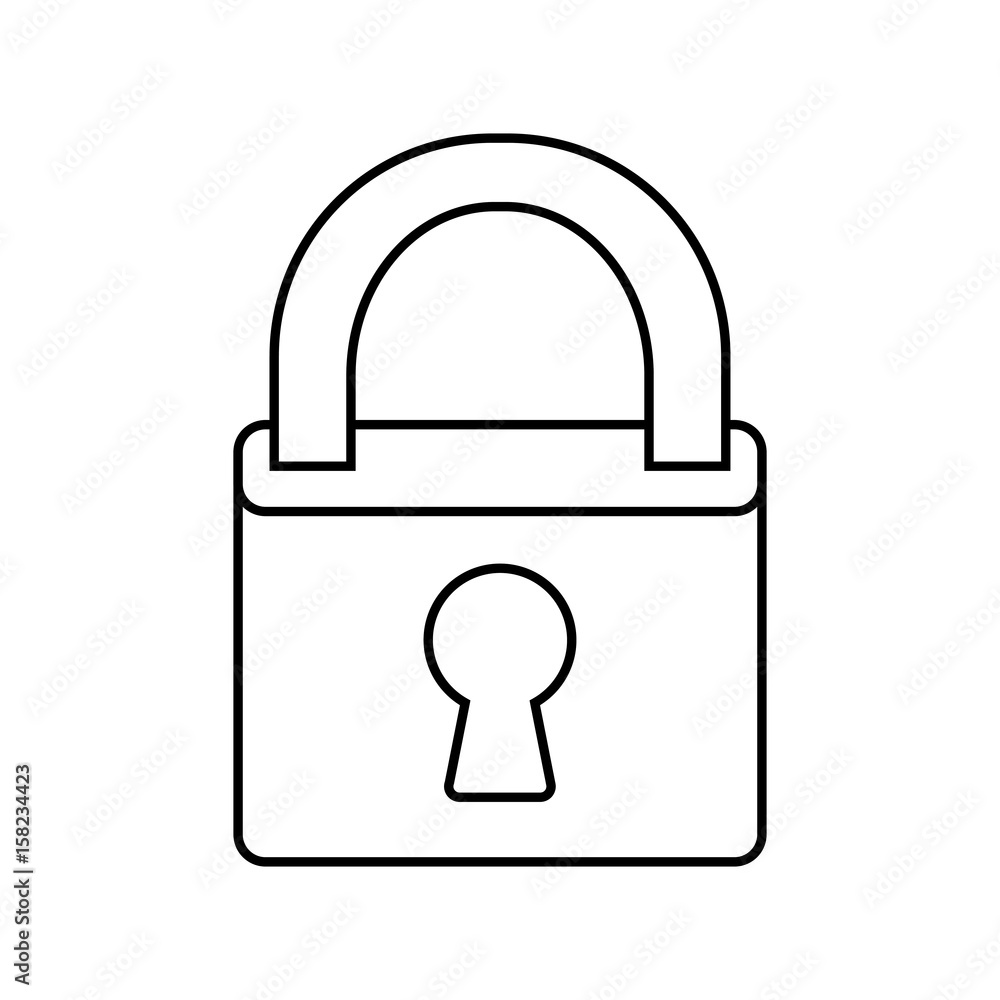 security padlock icon over white background. vector illustration security padlock icon over white background. vector illustration