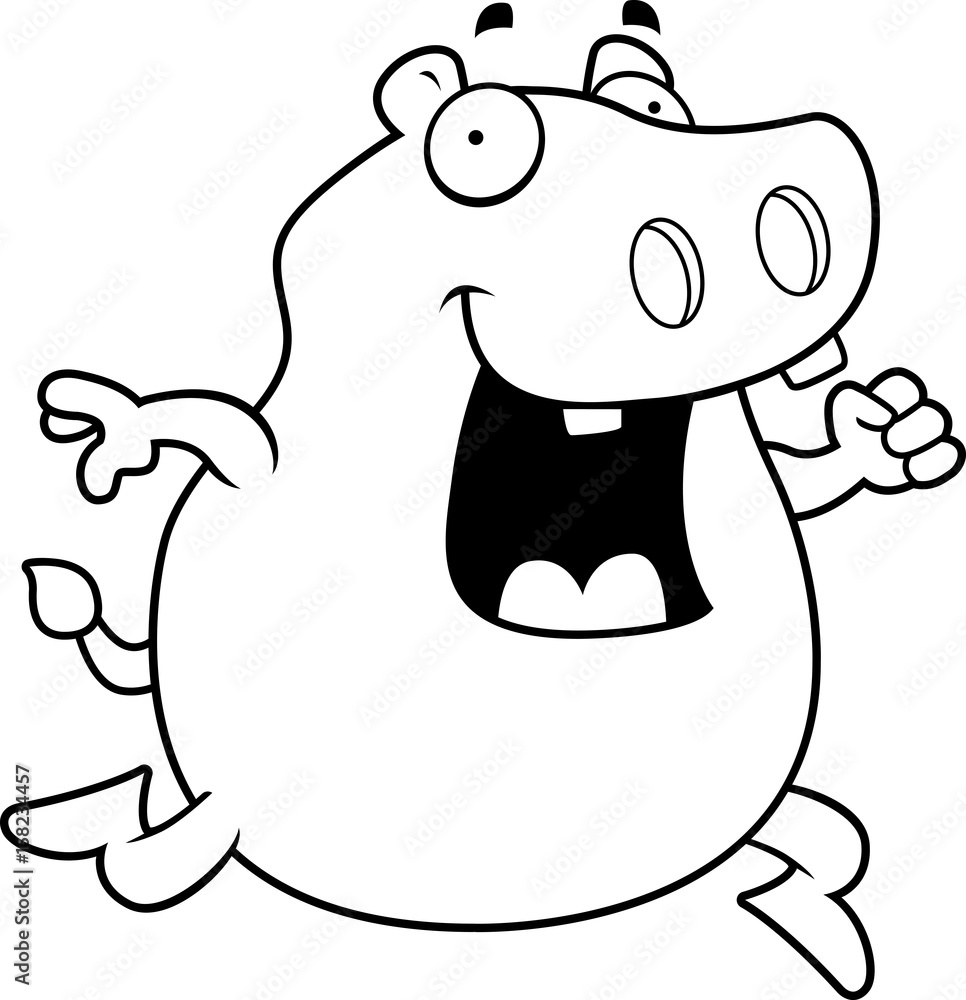 Obraz premium Hippo Running