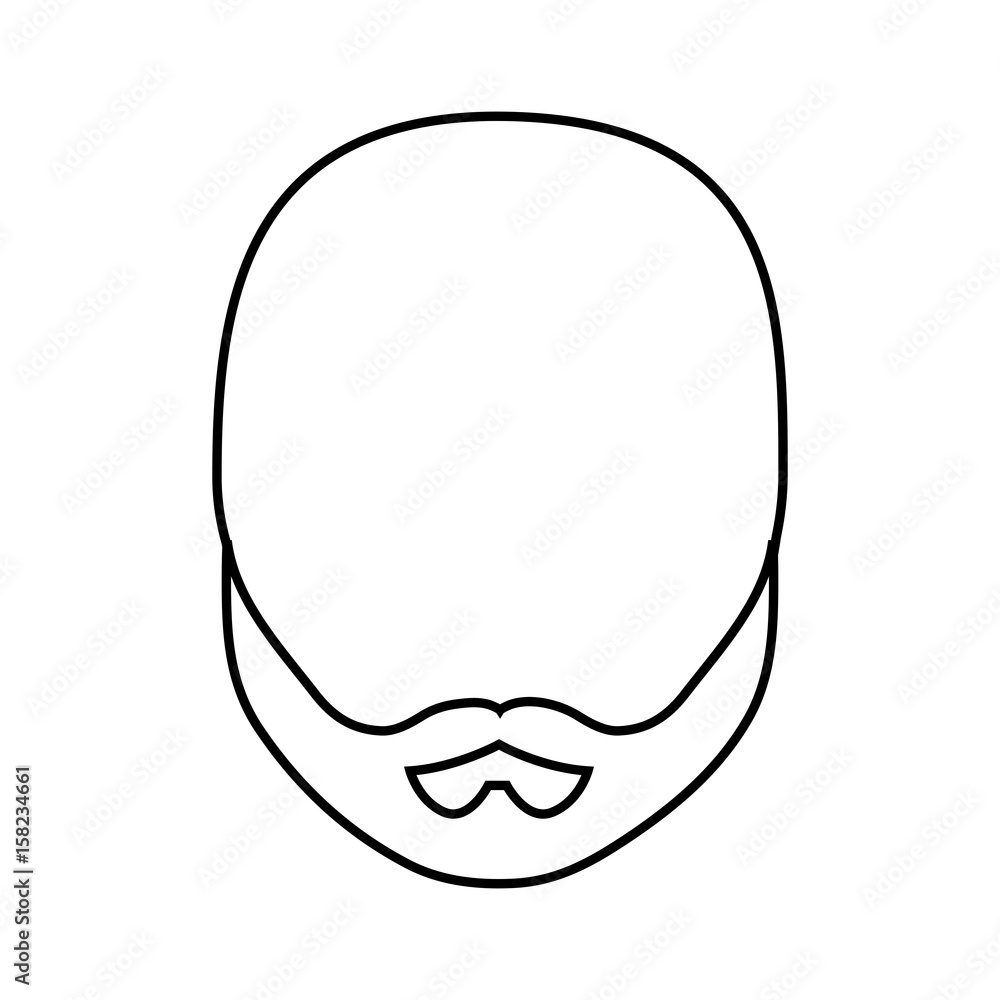 avatar man face icon over white background. vector illustration avatar man face icon over white background. vector illustration