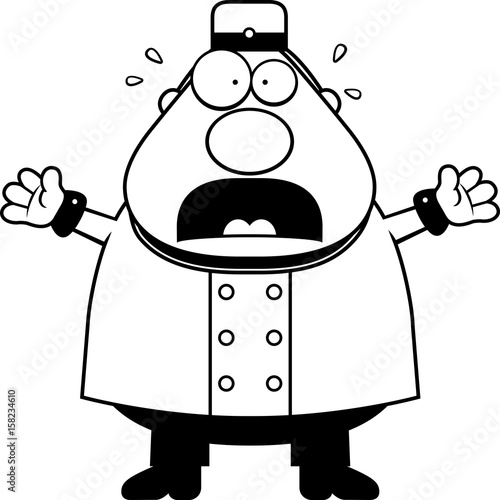 Scared Cartoon Bellhop