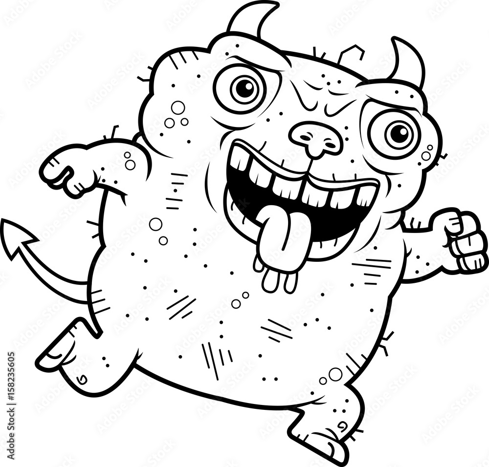 Fototapeta premium Ugly Devil Running