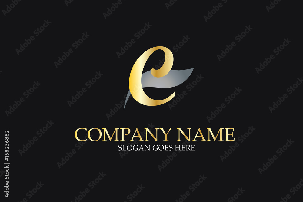 C Letter Logo Design in Golden and Metal Color C Letter Logo Design in Golden and Metal Color