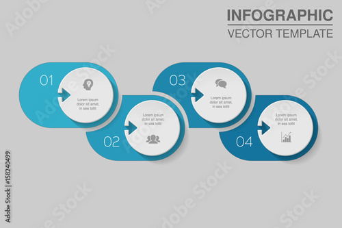 Vector infographic template for diagram, graph, presentation, chart, business concept with 4 options.