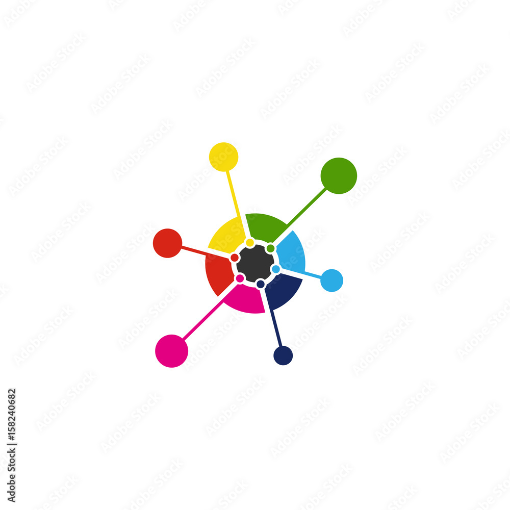 Colorful Connect Logo Template Design Colorful Connect Logo Template Design