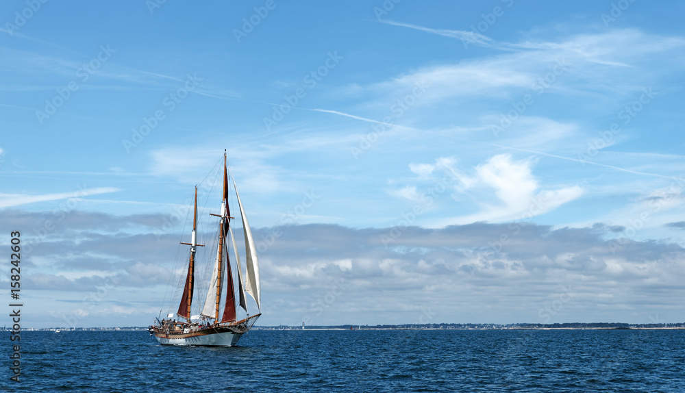 Fototapeta premium Gréement sur littoral breton