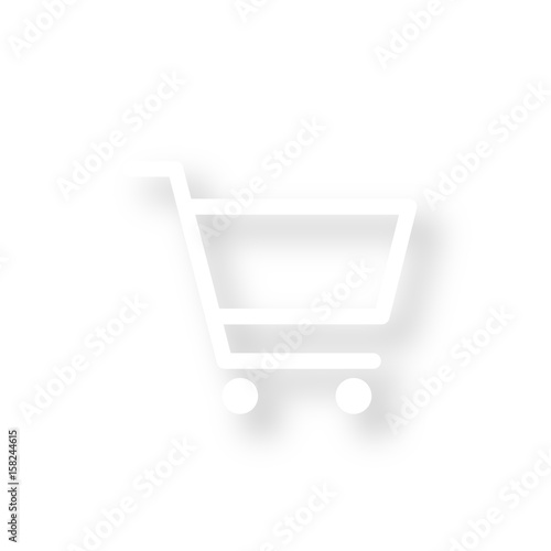 Icon mit Schatten - Einkaufswagen