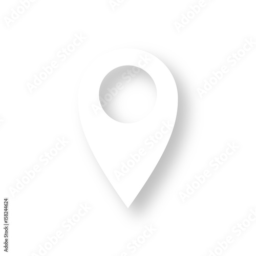 Icon mit Schatten - Navigation Markierung