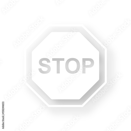 Icon mit Schatten - Stoppschild