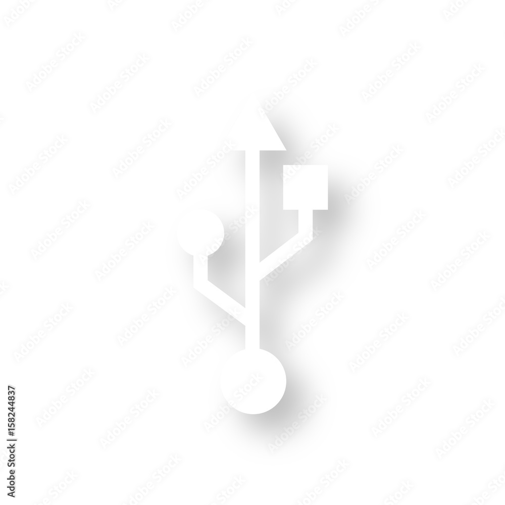 Icon mit Schatten - USB Anschluss Icon mit Schatten - USB Anschluss