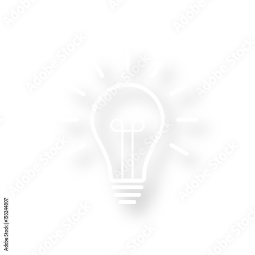 Icon mit Schatten - Glühbirne Idee