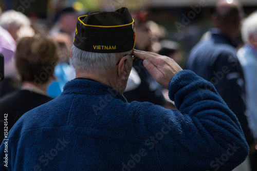 Salute of a Vietnam war veteran photo