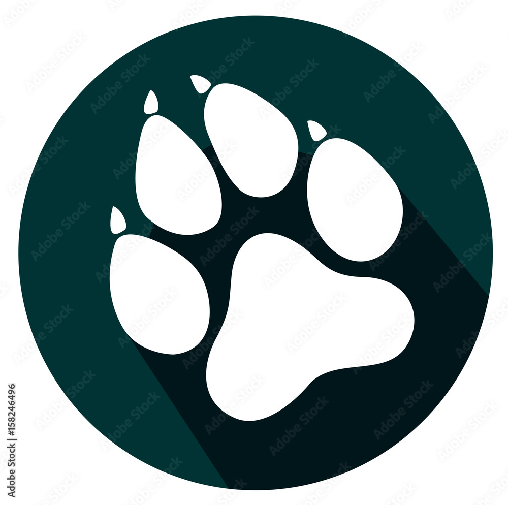 Fototapeta premium Paw Prints flat design icon vector eps 10