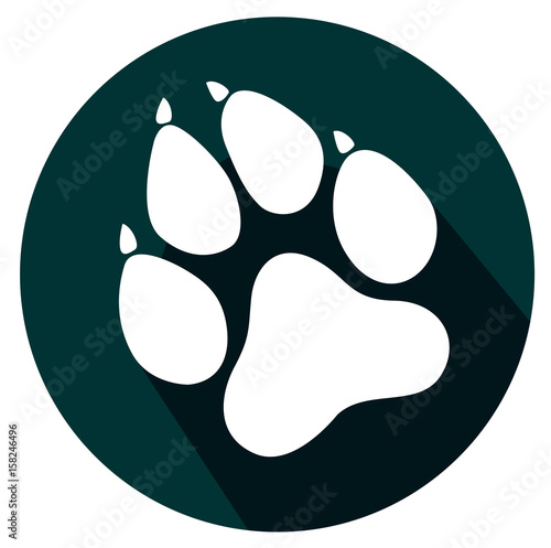 Paw Prints flat design icon vector eps 10