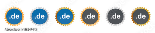 DE Domain - Gezacktes Button-Set