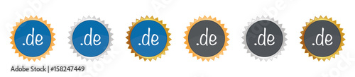 .de Webadresse - Gezacktes Button-Set