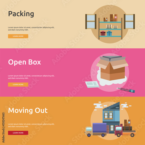 Cargo and Delivery Conceptual Banner Design