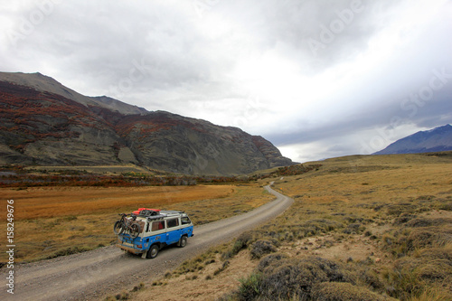 Beautiful landscape near Paso Roballos, near border of Argentina and Chile photo