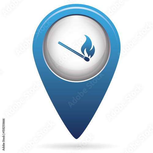 Match fire icon vector