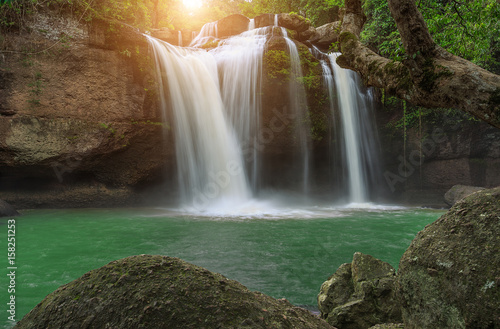 hew su wat waterfall in khao yai national park thailand