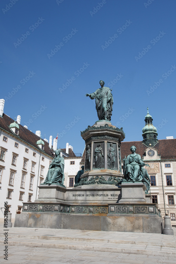 Monument to Emperor Franz I of Austria (Kaiser Franz Denkmal in the Innerer Burghof. Vienna, Austria