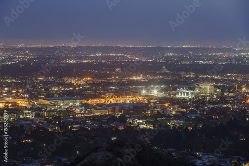 Los Angeles downtown night scene