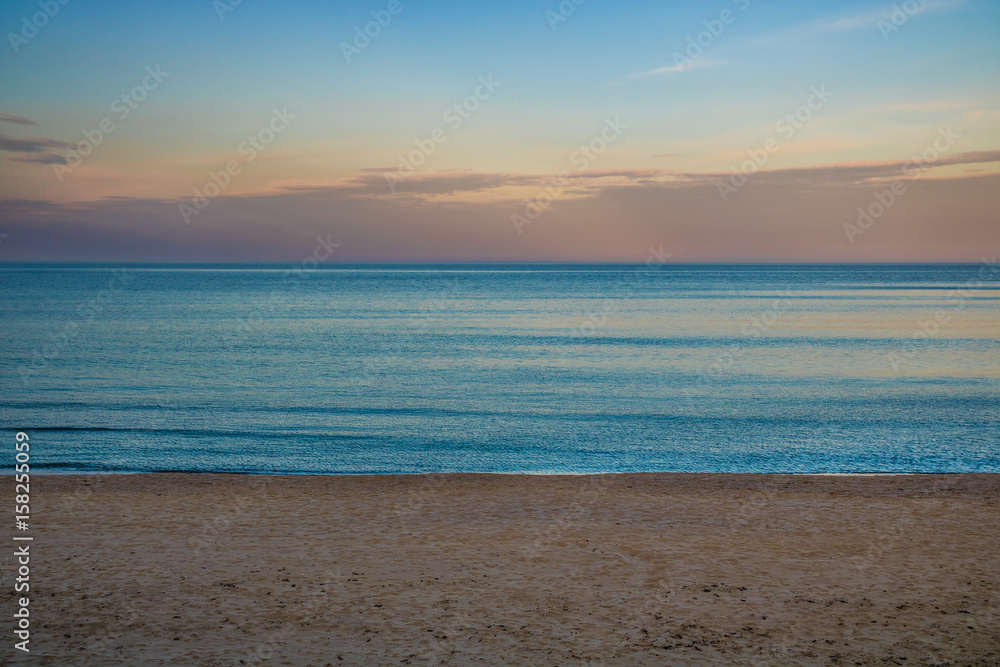 Sunset on Sozopol central beach, Bulgaria. Summer vacation in Bulgaria concept. Sunset on Sozopol central beach, Bulgaria. Summer vacation in Bulgaria concept.