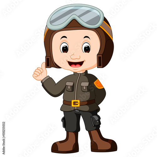 cute pilot cartoon