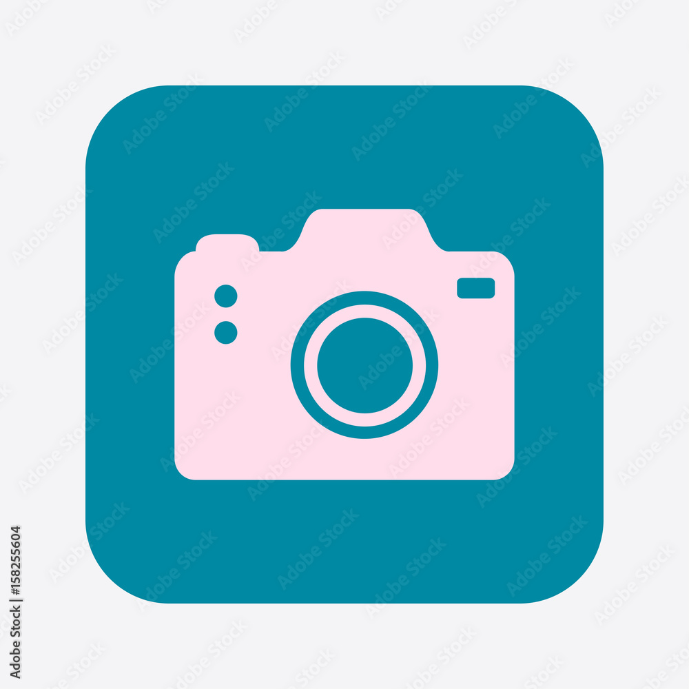 Photo camera symbol. DSLR camera sign icon. Digital camera. Flat design style. Photo camera symbol. DSLR camera sign icon. Digital camera. Flat design style.