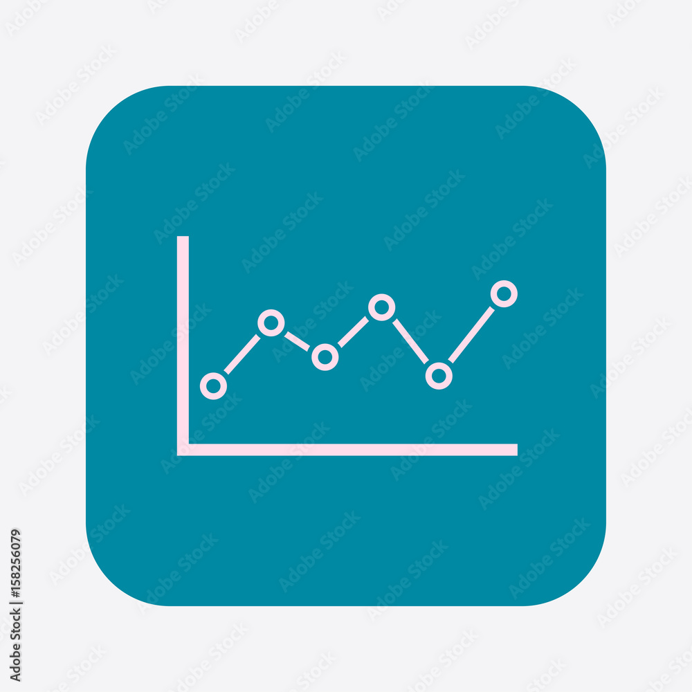 Graph chart icon. Diagram symbol. Flat design style. Graph chart icon. Diagram symbol. Flat design style.