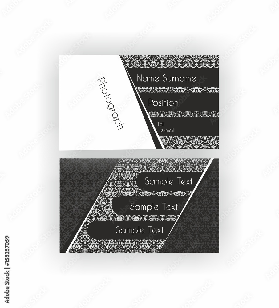 A business card with a photo