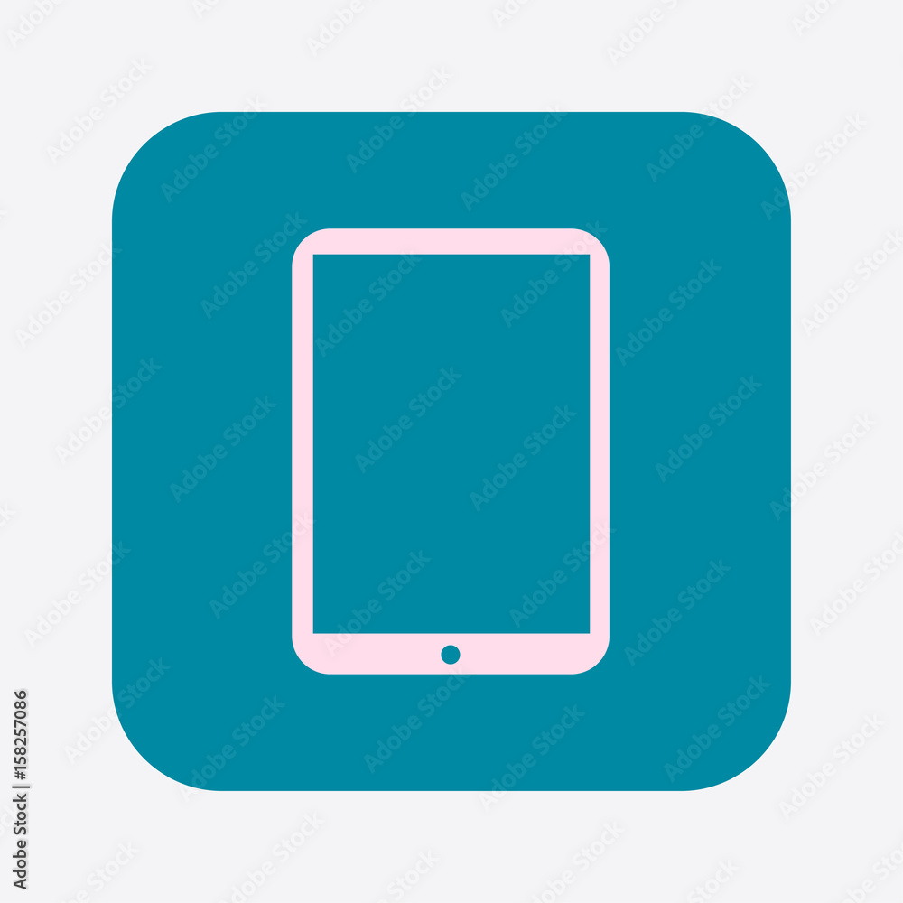 Modern digital tablet PC icon. Flat design icon. Modern digital tablet PC icon. Flat design icon.