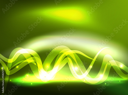 Glowing shiny wave background photo