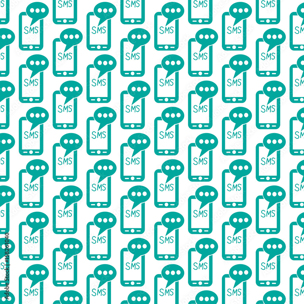 Obraz premium Pattern background Mobile phone icon