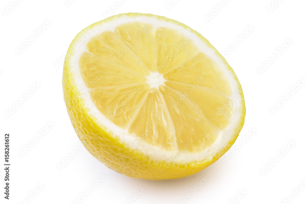 lemon fruit half isolated
