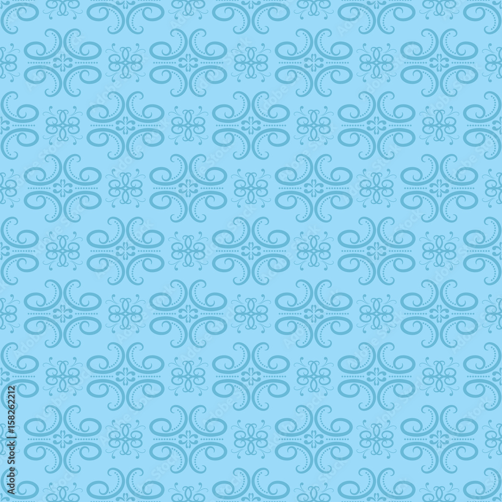 Abstract ornament. Blue and white seamless pattern Abstract ornament. Blue and white seamless pattern