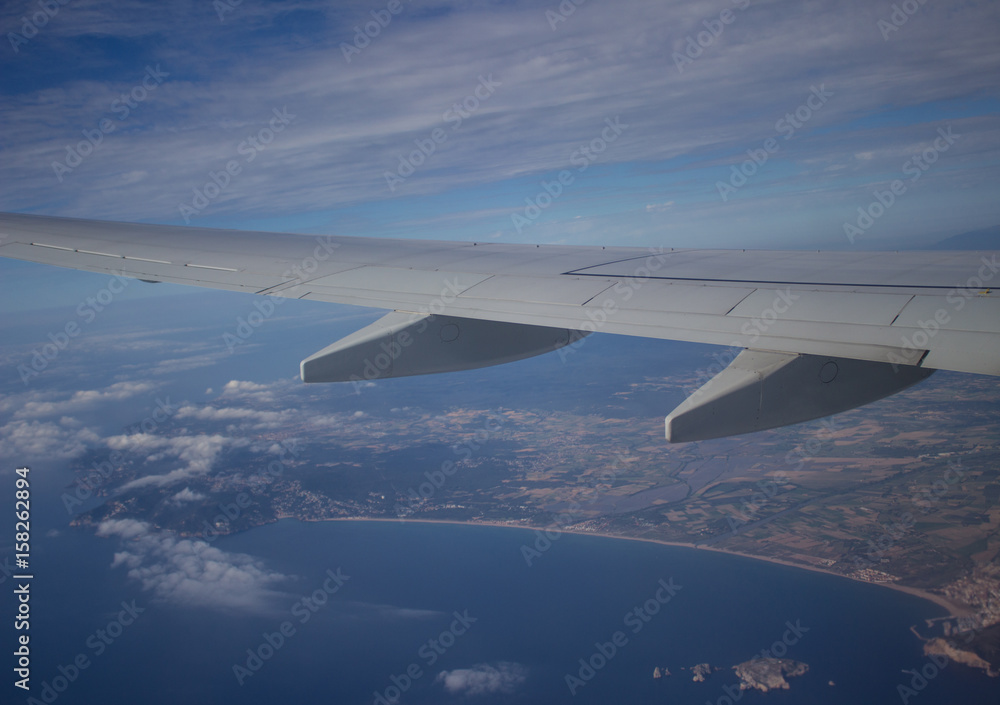 The view from the plane on the coast of Spain The view from the plane on the coast of Spain