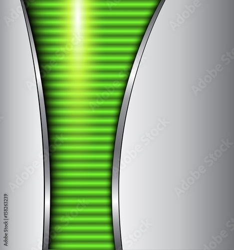 Abstract  background green with metallic elements,