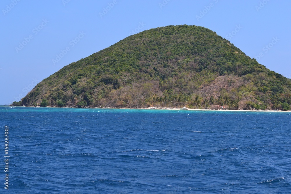 Ocean and island view in the Philippines Ocean and island view in the Philippines