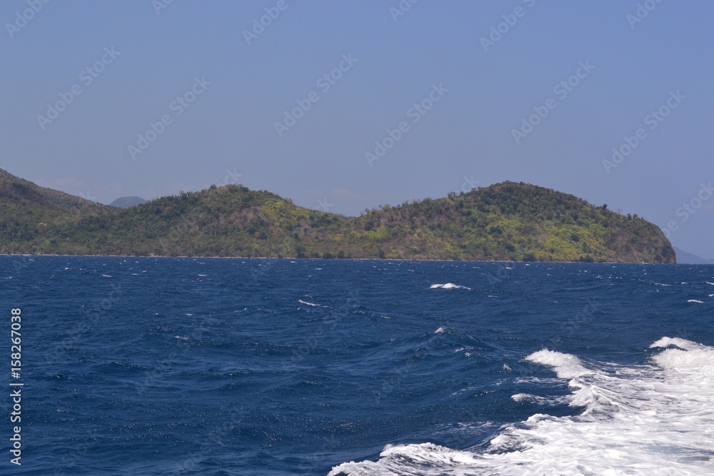Ocean and island view in the Philippines