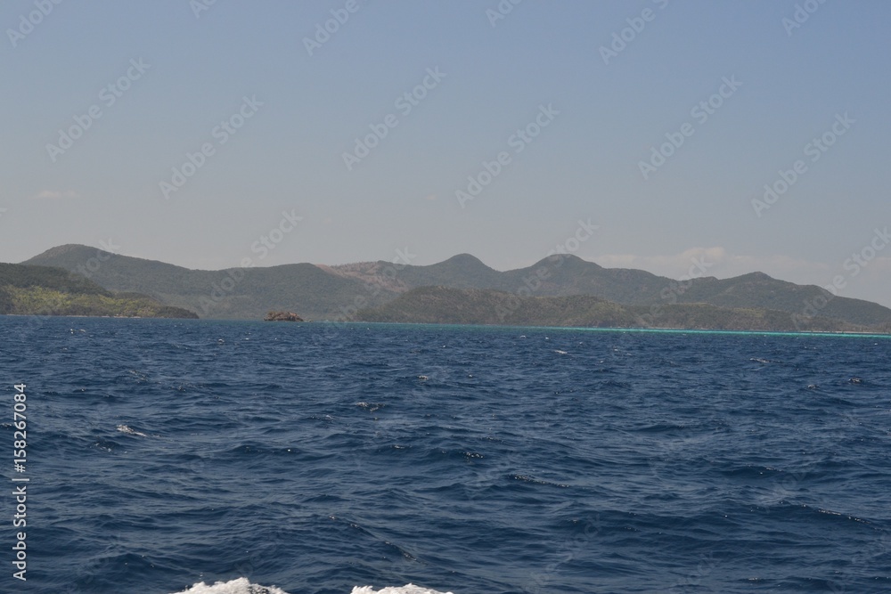 Ocean and island view in the Philippines