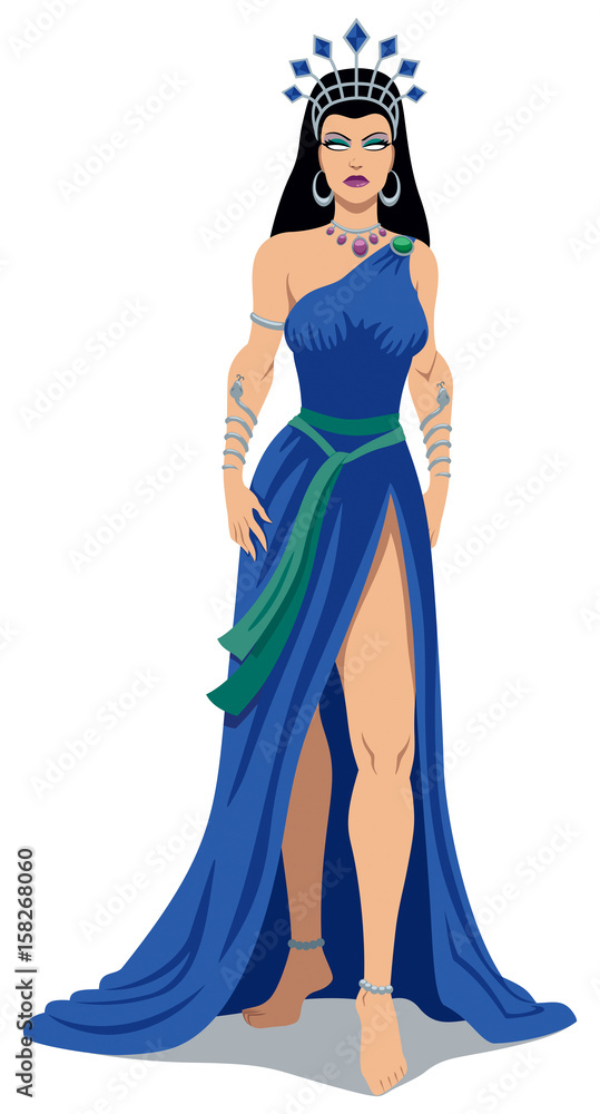 Hera on White / Illustration of Greek goddess Hera over white background. Hera on White / Illustration of Greek goddess Hera over white background.