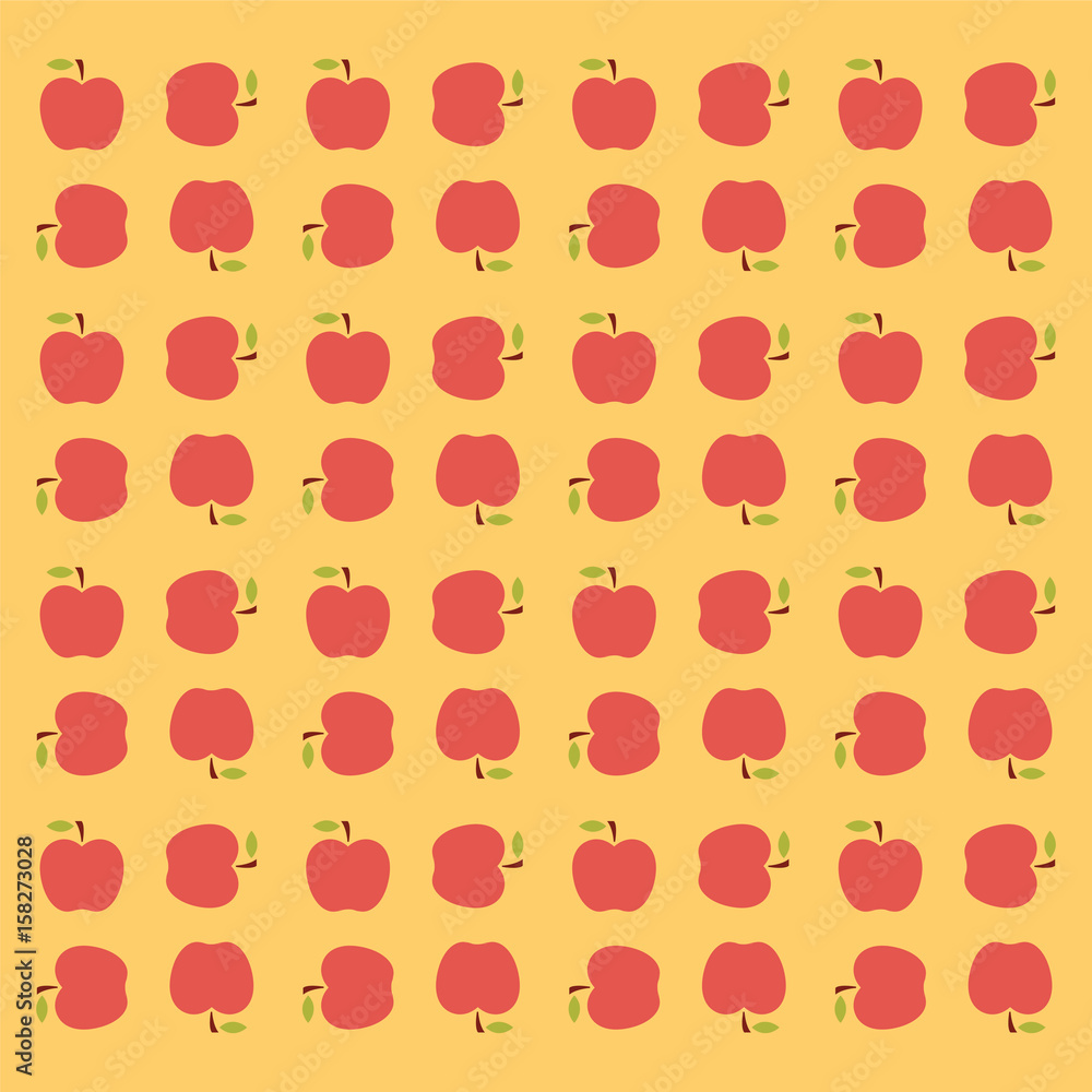 Apple pattern. Background. Vector illustration. Textile red and green fruits Apple pattern. Background. Vector illustration. Textile red and green fruits