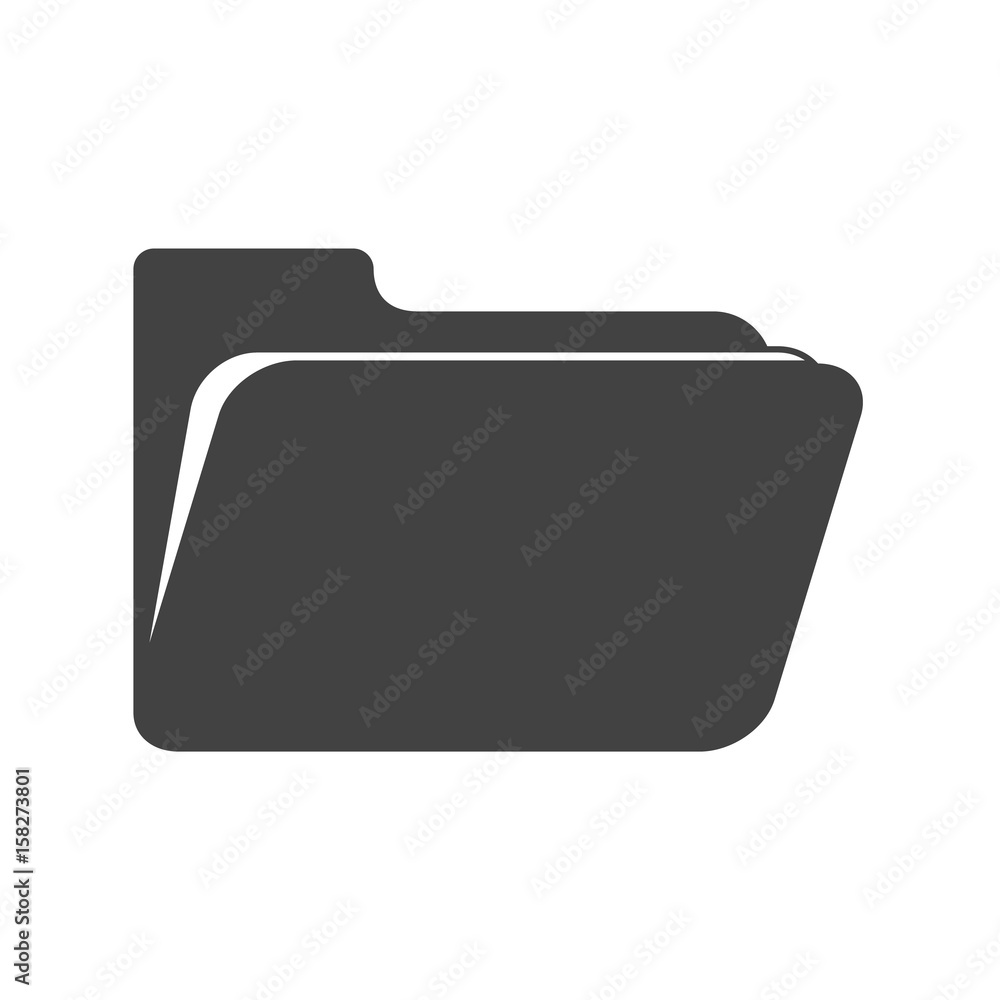 Office folder with file inside. Flat style icon. Vector illustration Office folder with file inside. Flat style icon. Vector illustration