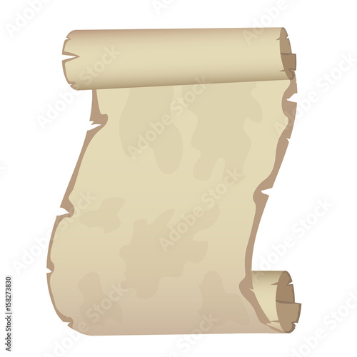 Papyrus scroll. Vector.