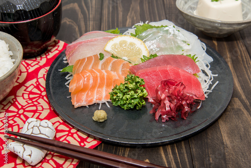 Japanese food mixed sashimi