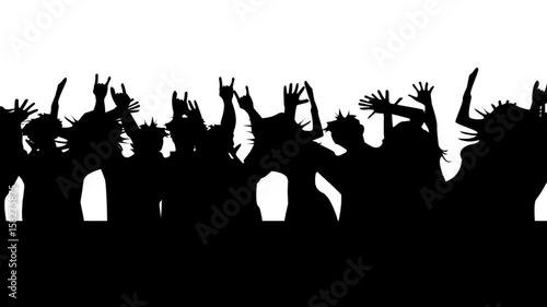 People dancing. Looped. Camera moves to the left.