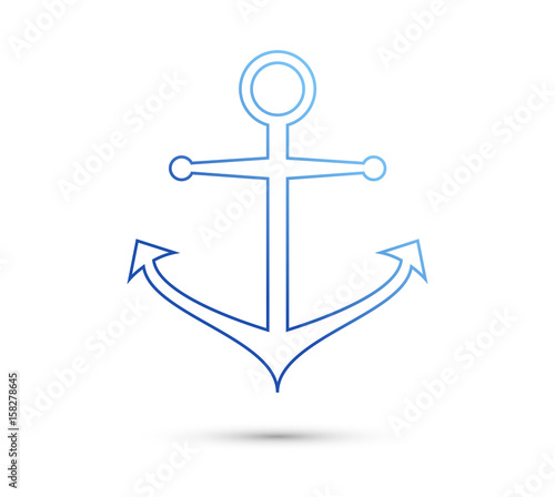 icona, ancora, fermezza, marina, navigare