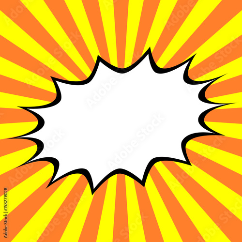 Pop art dialogue bubble. Bang comic bubble for text.